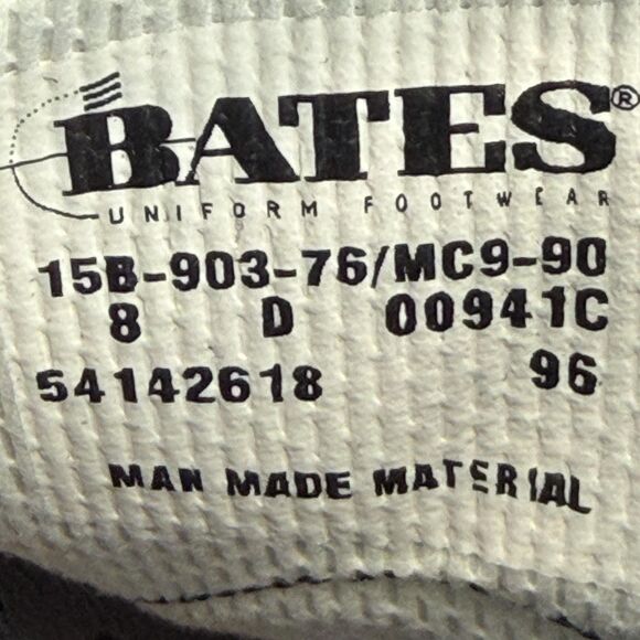 Bates Shoes Mens Size 8 D Black Patent Uniform Oxford Dress 15B-903-76/MC9-90